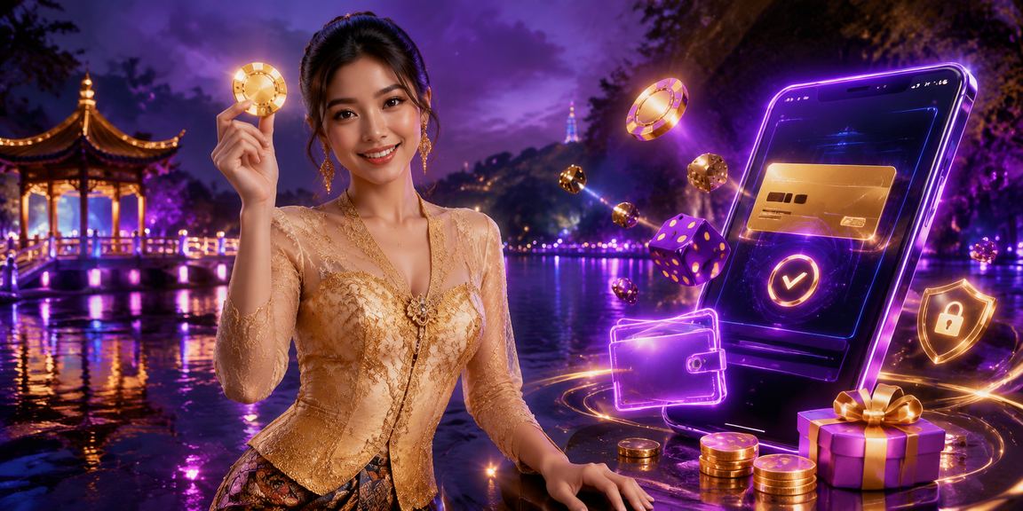 Wanita berpakaian kebaya memainkan permainan dadu kasino dalam talian di Malaysia