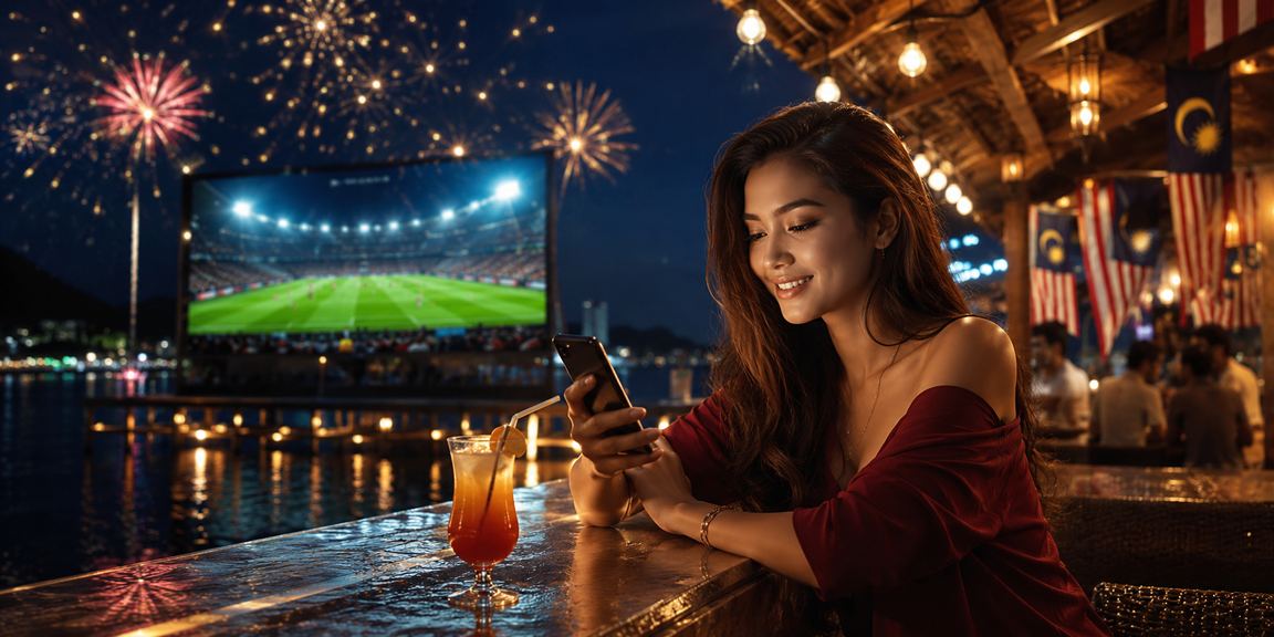Peminat bola sepak Terengganu menonton perlawanan langsung dengan paparan odds pertaruhan